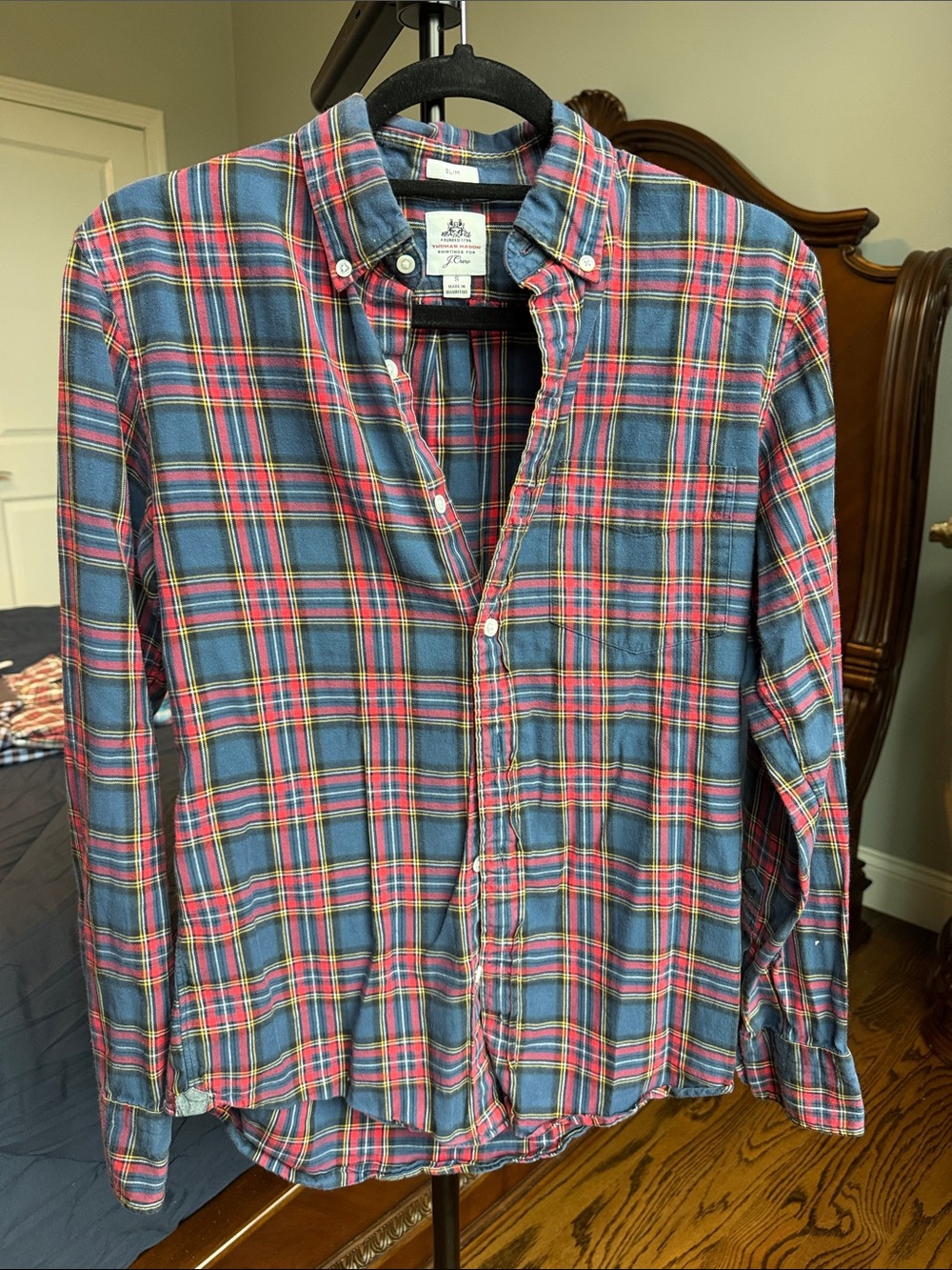 J. Crew Red and Blue Plaid Button-Down Shirt